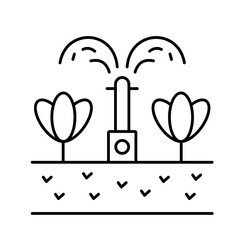 Fountain Color Vector Icon which can easily modify

