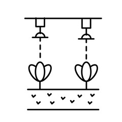 Automatic irrigation Color Vector Icon which can easily modify

