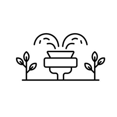 Fountain Color Vector Icon which can easily modify

