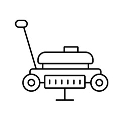 Gardening machine Color Vector Icon which can easily modify

