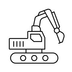 Crane Color Vector Icon which can easily modify

