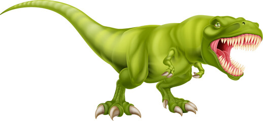 Tyrannosaurus T Rex Dinosaur Cartoon Roaring © Christos Georghiou