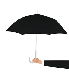 Hand hold umbrella. vector illustration