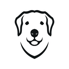 dog head logo icon vector illustration