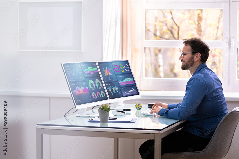 Poster kpi business analytics data dashboard