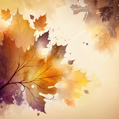 A background with leaves autumn. Generative AI