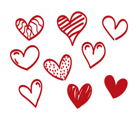 vector doodle heart icon