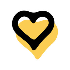 Obraz premium Simple sketch line style element. Doodle cute ink pen heart on white background. Doodle heart. Vector illustration.