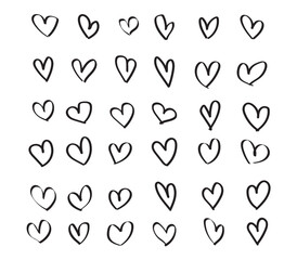 vector of hand drawn heart icon