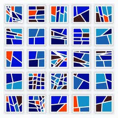 abstract art geometric figures. Stylish modern wall art for wall decoration, wallpaper, murals, carpets, hanging pictures, Overlapping and Divided Shapes