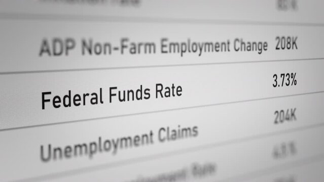 Animated Federal Funds Rate.  Fictitious Data Created Exclusively for This Concept Footage
 - Powered by Adobe
