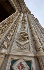 Architectural fragment of the Santa Maria del Fiore cathedral in Florence