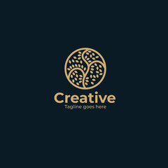 Tree Flat vector logo design