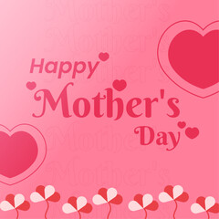 Fototapeta na wymiar Happy Mother's Day card social media post