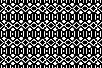 Abstract black and white, monochrome pattern. Seamless, repeatable geometric pattern. Modern abstract design for wallpapers, covers, textile and other projects.