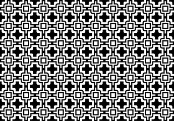 Abstract black and white, monochrome pattern. Seamless, repeatable geometric pattern. Modern abstract design for wallpapers, covers, textile and other projects.