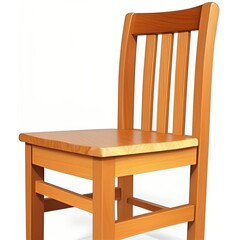 wooden chair isolated on white background
