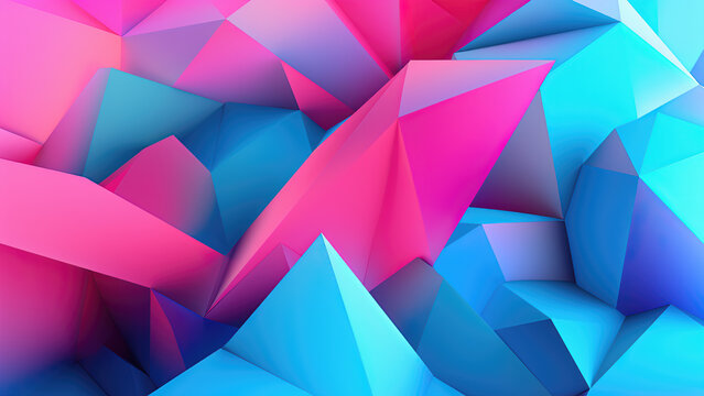 Abstract pink and blue wallpaper, 4k - vibrant color background, hd, generative ai