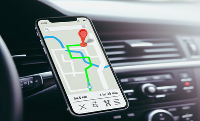 smart phone on magnet car mount phone holder Gps