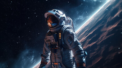 Astronauts in Space,created with generative ai tecnology.