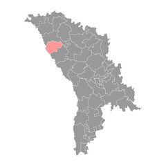 Glodeni District map, province of Moldova. Vector illustration.