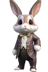 Fototapeta na wymiar bunny rabbit in fancy suits