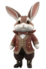Obraz na płótnie Canvas rabbit in fancy clothing