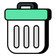 An icon design of dustbin