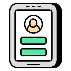 Creative design icon of mobile profile