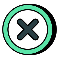 A modern design icon of delete