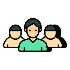 An icon design of team