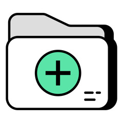 A unique design icon of new folder 