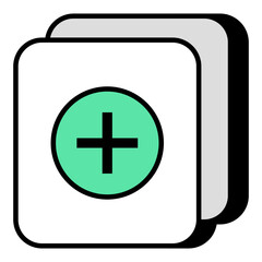 Obraz premium Add file icon, linear design vector 