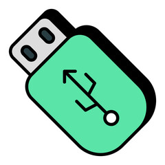 Premium download icon of usb