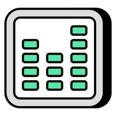 An editable design icon of online equalizer 