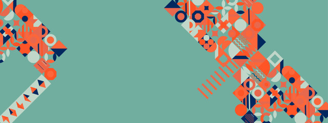 Flat design colorful colourful geometric mosaic pattern background