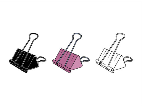  Binder Clip Clipart SVG Cut File | Binder Clip SVG | School Supplies Svg | Work Paperclip Svg | Paperclip Svg | Bulldog Clip