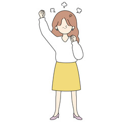 怒っているオフィスの女の子