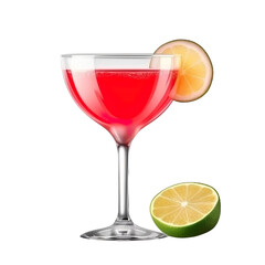 daiquiri cocktail on transparent background, Generative ai