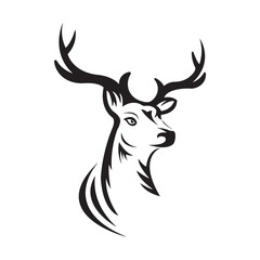 deer head icon logo vector design template