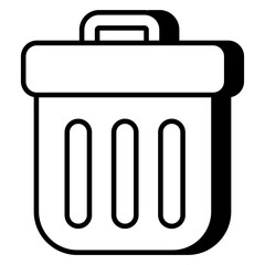 An icon design of dustbin