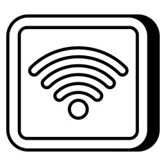 Premium download icon of wifi signal 