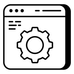 Trendy vector design of web setting 