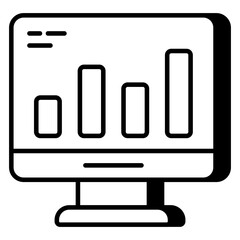 Editable design icon of online chart