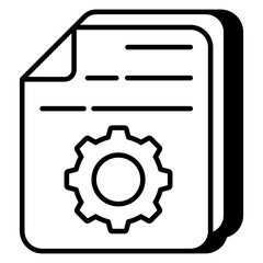 A unique design icon of file setting 