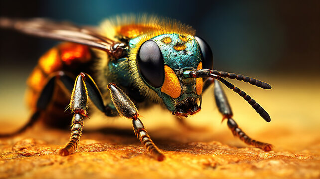 Wasp macro photography