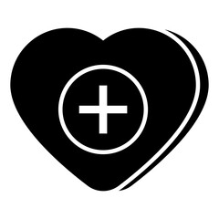 An icon design of add heart