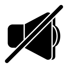 Editable design icon of no bell