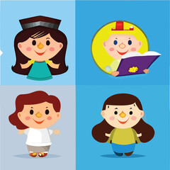 cartoon characters vector design 