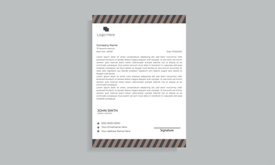 Official letterhead layout with abstract geometric background.